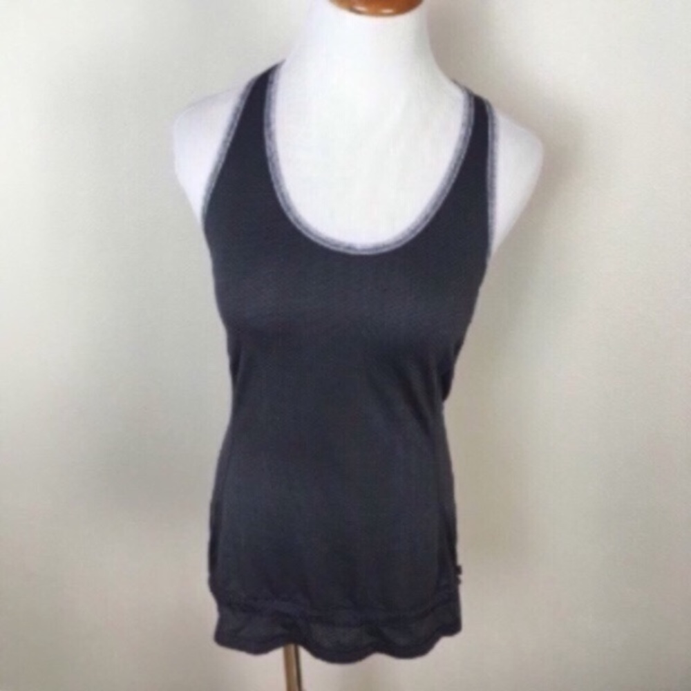 Lululemon Run Energy Dark Gray Yoga Tank‎ Women’s Size 4